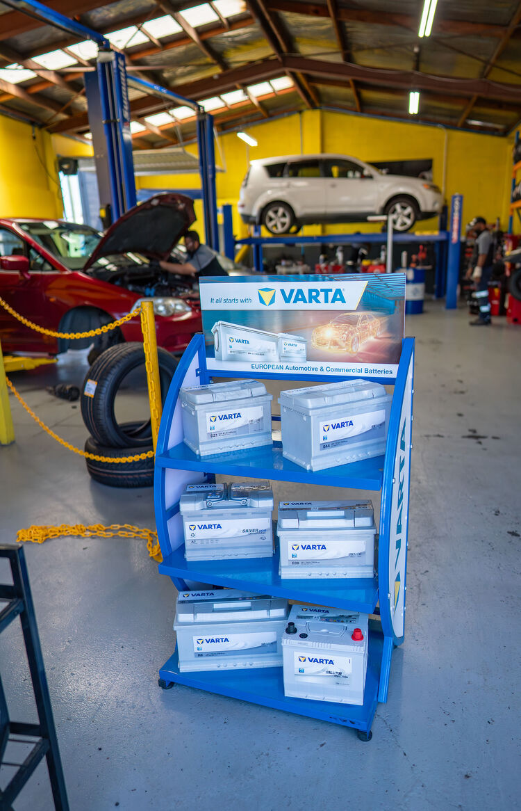 Car Batteries Hamilton | Battery Testing & Replacement Te Rapa Display of Varta automotive and commercial batteries inside Hamilton Auto Centre